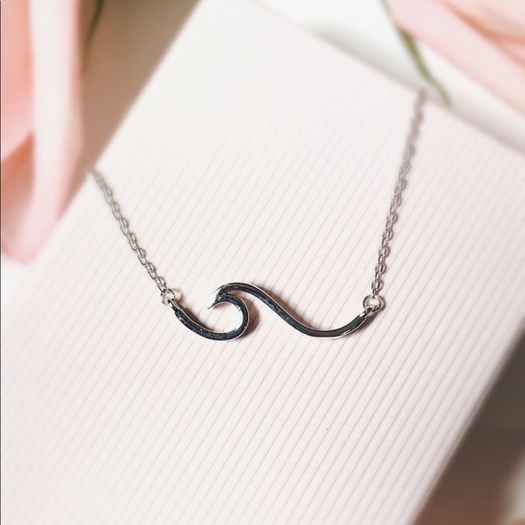 Wave Sterling Silver Necklace - Picture 5 of 7